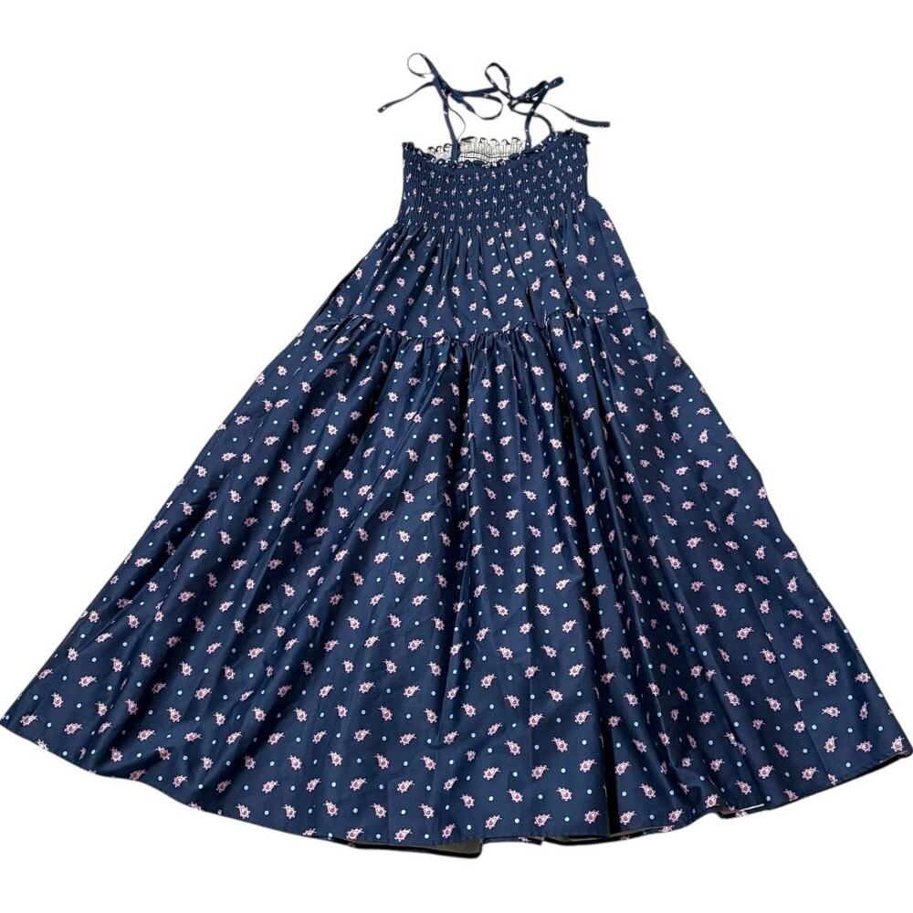 NWT Kate Spade Dress - S/XS - Navy Blue Print w/ Pockets & Optional Straps - Picture 6 of 12